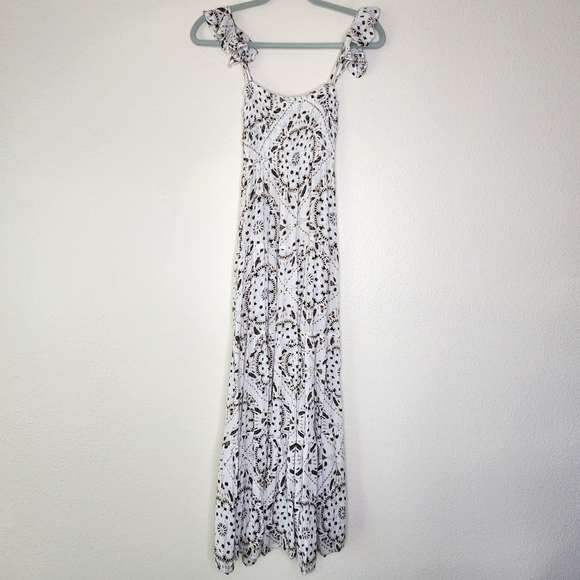 Jen's Pirate Booty Bandana Angel Print Slipper Maxi Dress XS - Picture 5 of 9